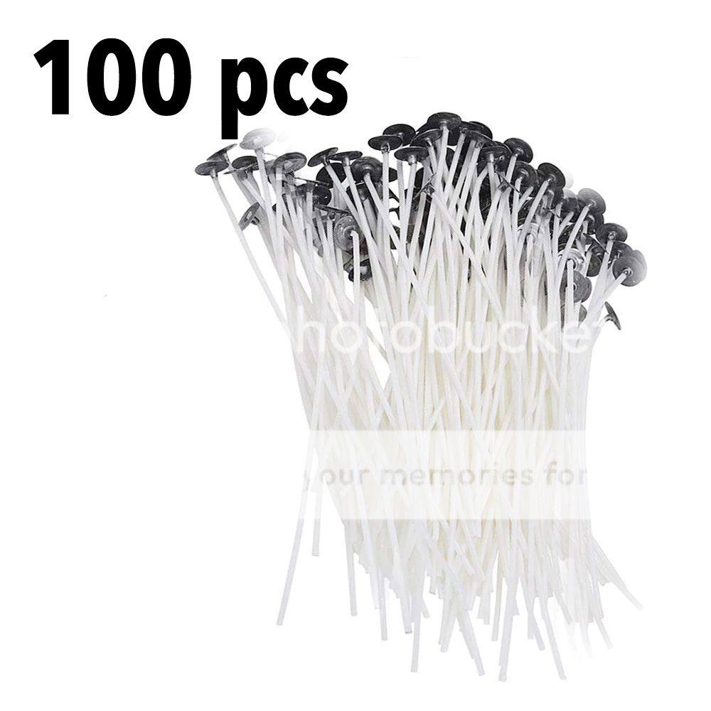 Premium Pre Waxed Cotton Candle Wicks Low Smoke DIY Wick with Tabs